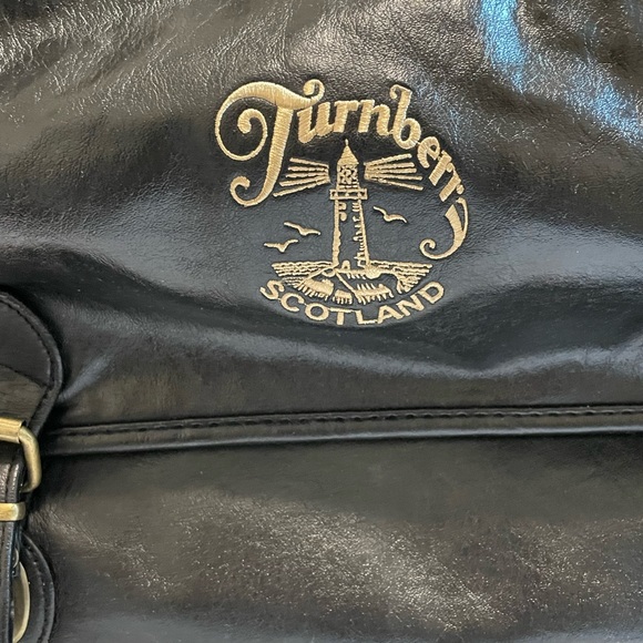 Black leather travel duffel bag - Picture 2 of 3